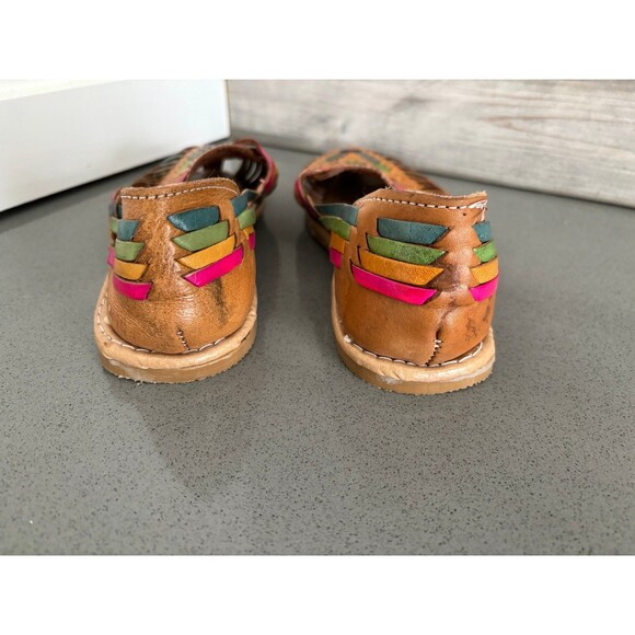 Women’s Spanish Huarache Leather Braided Sandals Slip Ons Shoes - Picture 5 of 9